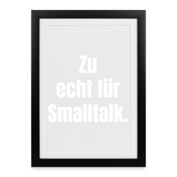 Trop réel pour des banalités - Affiche encadrée (27 × 37 cm) - noir - Devant