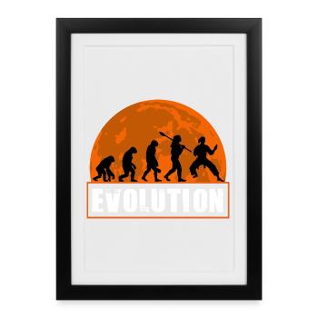Evolution of Man Karate Martial Arts Dojo Coach - Framed poster (27 × 37 cm) - black - Front
