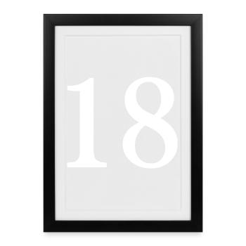 18. 18 ANS. 18e ANNIVERSAIRE. ANNIVERSAIRE 18 ANS. - Affiche encadrée (27 × 37 cm) - noir - Devant