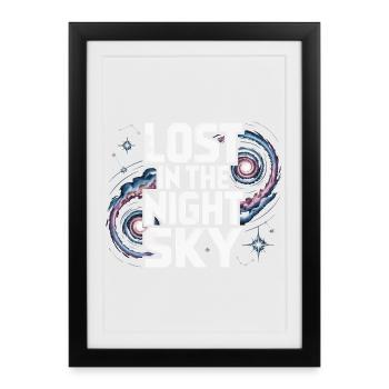 Astronomer Galaxy Outerspace Universe Astronomy - Framed poster (27 × 37 cm) - black - Front