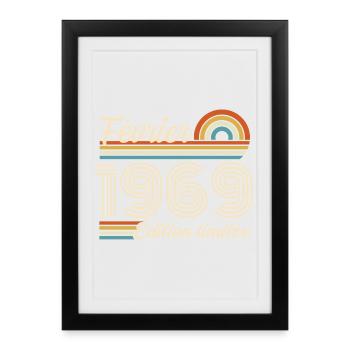 Born in February 1969 | 57th Anniversary - Framed poster (27 × 37 cm) - black - Front