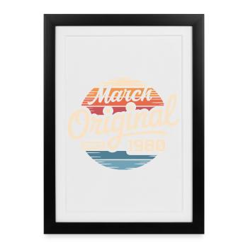 Legendary since march 1980 - Framed poster (27 × 37 cm) - black - Front