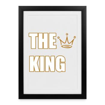 THE KING – Bold Royal Statement Design - Framed poster (27 × 37 cm) - black - Front