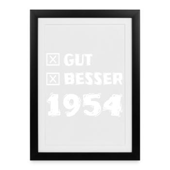 1954 - Affiche encadrée (27 × 37 cm) - noir - Devant