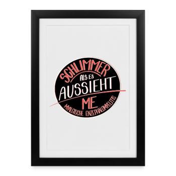 Schlimmer als es aussieht, ME  - Gerahmtes Poster (27 × 37 cm) - Schwarz - Vorne