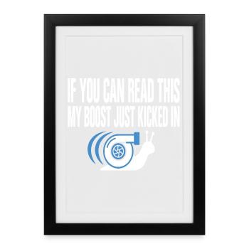 Mon boost vient de se déclencher Turbo Snail - Affiche encadrée (27 × 37 cm) - noir - Devant
