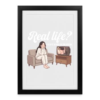 K-Drama Produits dérivés Coréens K-Pop Drame - Affiche encadrée (27 × 37 cm) - noir - Devant