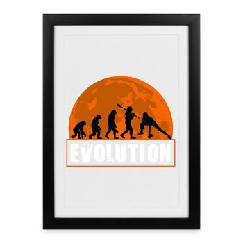 Evolution of Woman Gym Fitness Bodybuilding - Framed poster (27 × 37 cm) - black - Front
