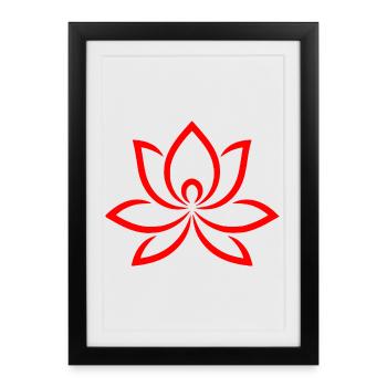 Flower Design Gift for Nature Lovers - Framed poster (27 × 37 cm) - black - Front
