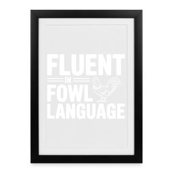 Maîtrise de la langue des oiseaux - Affiche encadrée (27 × 37 cm) - noir - Devant
