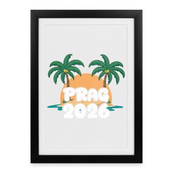 Prague 2026 - Affiche encadrée (27 × 37 cm) - noir - Devant