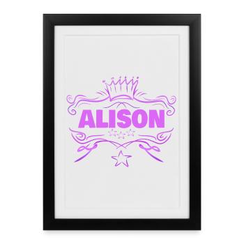 Mme Alison - Affiche encadrée (27 × 37 cm) - noir - Devant