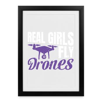 I've had enough, I'm going to fly a drone - Framed poster (27 × 37 cm) - black - Front