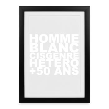 Homme 1.0 - Affiche encadrée (27 × 37 cm) - noir - Devant