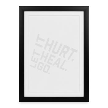 Laisse faire mal Laisse ça guérir Laisse partir Inspirant - Affiche encadrée (27 × 37 cm) - noir - Devant