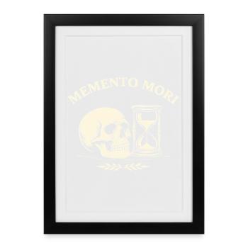 Memento Mori Skull - Framed poster (27 × 37 cm) - black - Front