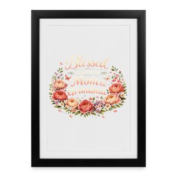 Mom & Grandma | Mom and Grandma Gift - Framed poster (27 × 37 cm) - black - Front