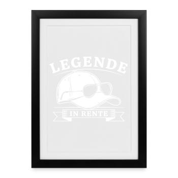 Legend retired - Framed poster (27 × 37 cm) - black - Front