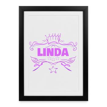 Linda as a woman - Framed poster (27 × 37 cm) - black - Front