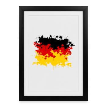 L’Allemagne Goutte - Affiche encadrée (27 × 37 cm) - noir - Devant