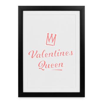 Reine de la Saint-Valentin - Affiche encadrée (27 × 37 cm) - noir - Devant