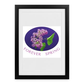 FOREVER SPRING Lilac Photo Print  - Framed poster (27 × 37 cm) - black - Front