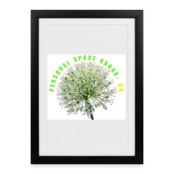 Personal Space Radar On Funny Garlic Flower  - Framed poster (27 × 37 cm) - black - Front