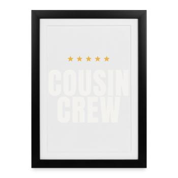 Réunion de Cousin Crew Cousins Family Matching - Affiche encadrée (27 × 37 cm) - noir - Devant