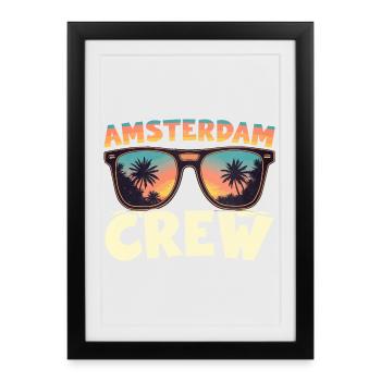 Amsterdam Crew - Framed poster (27 × 37 cm) - black - Front