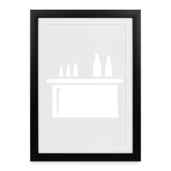 Bar Cocktail Bar Gastronomy Gift Bartender - Framed poster (27 × 37 cm) - black - Front