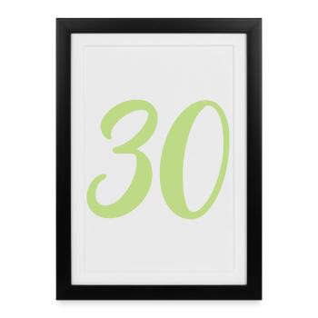 Numéro 30 - Affiche encadrée (27 × 37 cm) - noir - Devant