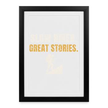 Randonneurs lents : grandes histoires - Affiche encadrée (27 × 37 cm) - noir - Devant