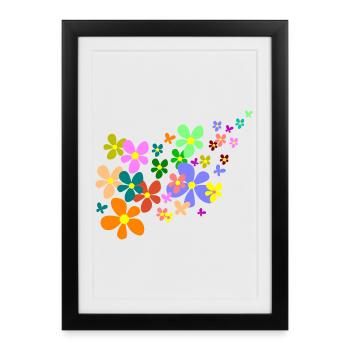spring flowers - Framed poster (27 × 37 cm) - black - Front