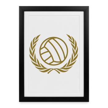 Volleyball - Affiche encadrée (27 × 37 cm) - noir - Devant