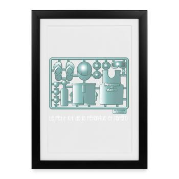 Kit pétanque et apéro - Affiche encadrée (27 × 37 cm) - noir - Devant