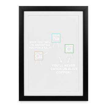 science - Framed poster (27 × 37 cm) - black - Front