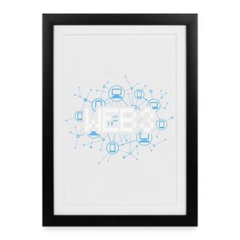 Web3 (en anglais) - Affiche encadrée (27 × 37 cm) - noir - Devant