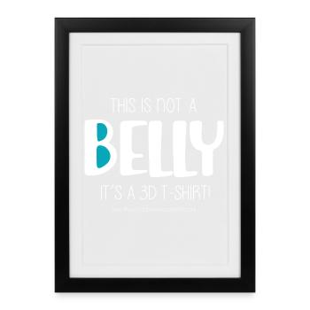 Ce n’est pas un ventre (sombre) - Affiche encadrée (27 × 37 cm) - noir - Devant