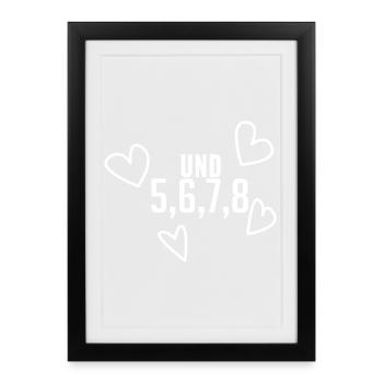 Tanzen Tanz Tanzkurs Rhythmus - Gerahmtes Poster (27 × 37 cm) - Schwarz - Vorne