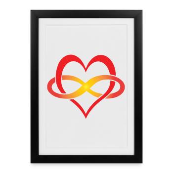 I love you for infinity - Framed poster (27 × 37 cm) - black - Front