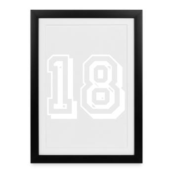 18e anniversaire de l’âge légal - Affiche encadrée (27 × 37 cm) - noir - Devant