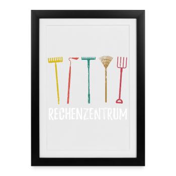 Rechenzentrum - Gärtner Garten Pflanzen - Gerahmtes Poster (27 × 37 cm) - Schwarz - Vorne