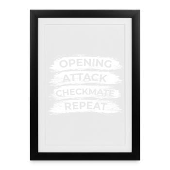 Chess Techniques - Framed poster (27 × 37 cm) - black - Front