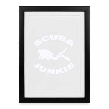 SCUBA JUNKIE - Framed poster (27 × 37 cm) - black - Front