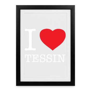 I LOVE TICINO - Framed poster (27 × 37 cm) - black - Front