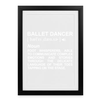 Ballet Dancer Definition - Framed poster (27 × 37 cm) - black - Front