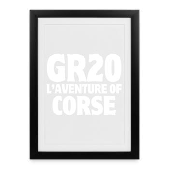Corse, île de beauté, fierté Corse - Affiche encadrée (27 × 37 cm) - noir - Devant