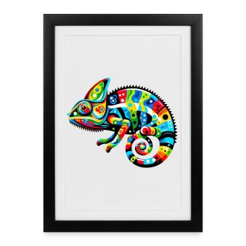 Chameleon - Framed poster (27 × 37 cm) - black - Front
