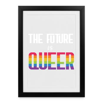 Mois de la fierté LGBTQ - L’avenir est queer - Affiche encadrée (27 × 37 cm) - noir - Devant