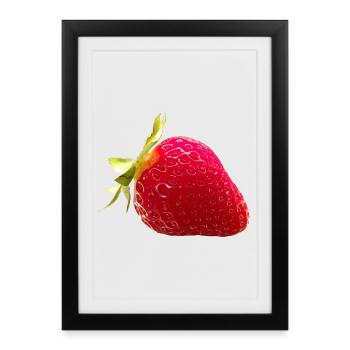 STRAWBERRY - Framed poster (27 × 37 cm) - black - Front